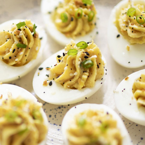 Everything Bagel Devilled Eggs