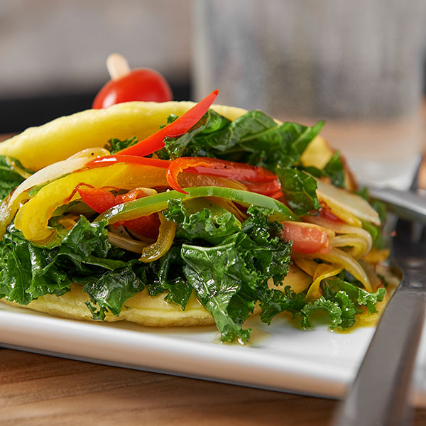 Basque Pepper & Kale Stuffed Omelets