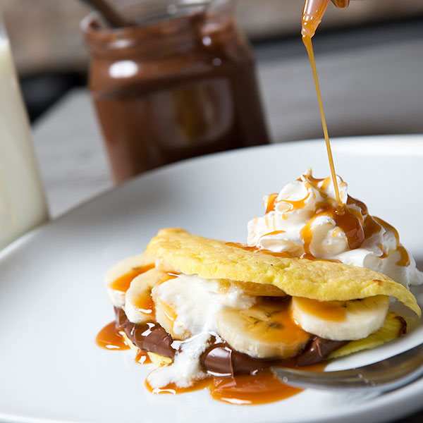 Hazelnut Chocolate Banana Egg Crêpe