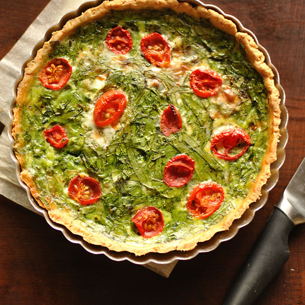 Spinach and Tomato Quiche